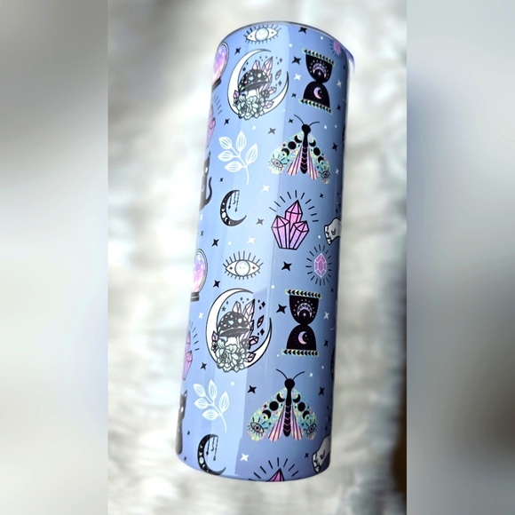 Tumbler 20oz handmade crystals & cats - Picture 2 of 2